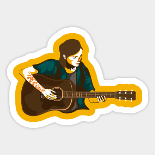 Ellie with a guittar - The Last of Us Sticker